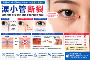 投稿についてもっと詳しく 目頭のケガで涙が止まらない…「涙小管断裂」の危険性と至急の対応を専門医が解説