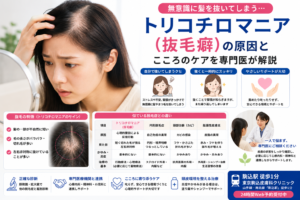 投稿についてもっと詳しく 無意識に髪を抜いてしまう…「トリコチロマニア（抜毛癖）」の原因とこころのケアを専門医が解説