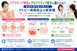 投稿についてもっと詳しく リアクティブ療法とプロアクティブ療法の違いとは？皮膚科専門医が教えるアトピー再発防止の新常識