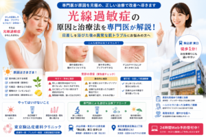 投稿についてもっと詳しく 日光を浴びて赤みやブツブツが…「光線過敏症」の原因と治療法を専門医が解説