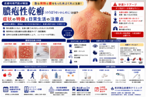 投稿についてもっと詳しく 膿疱性乾癬（のうほうせいかんせん）とは？症状の特徴と日常生活の注意点