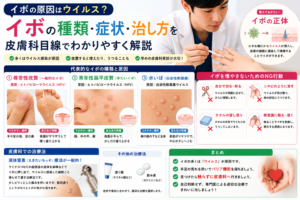 投稿についてもっと詳しく イボの原因はウイルス？種類・症状・治し方を皮膚科目線でわかりやすく解説
