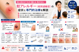 投稿についてもっと詳しく 蚊に刺されて大きく腫れる・熱が出る…「蚊アレルギー（蚊刺過敏症）」の症状と専門的治療