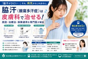 投稿についてもっと詳しく 脇汗がひどいのは病気？腋窩多汗症の原因・治療法・保険適用を皮膚科専門医が解説
