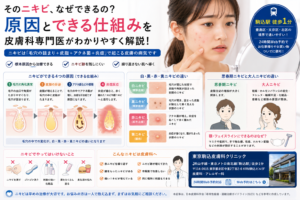 投稿についてもっと詳しく ニキビはなぜできる？原因とできる仕組みを皮膚科専門医が解説